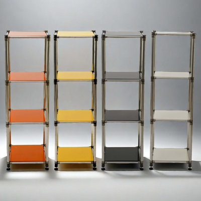 4-Tier Heavy Duty Stainless steel Storage Shelving Unit, 100lbs/shelf
