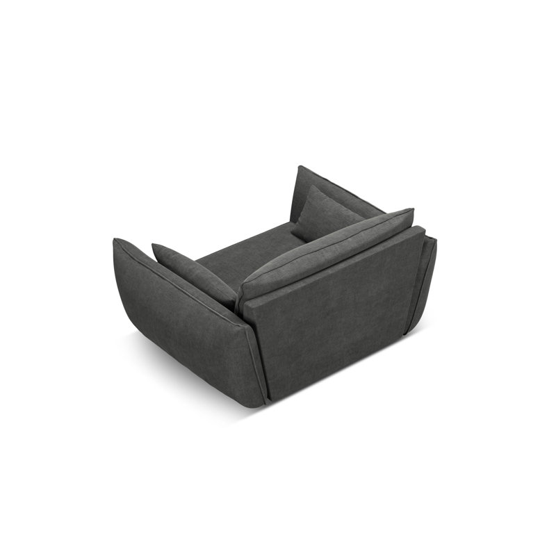 Lindasy Velvet Armchair, Dark Grey 100% Polyester