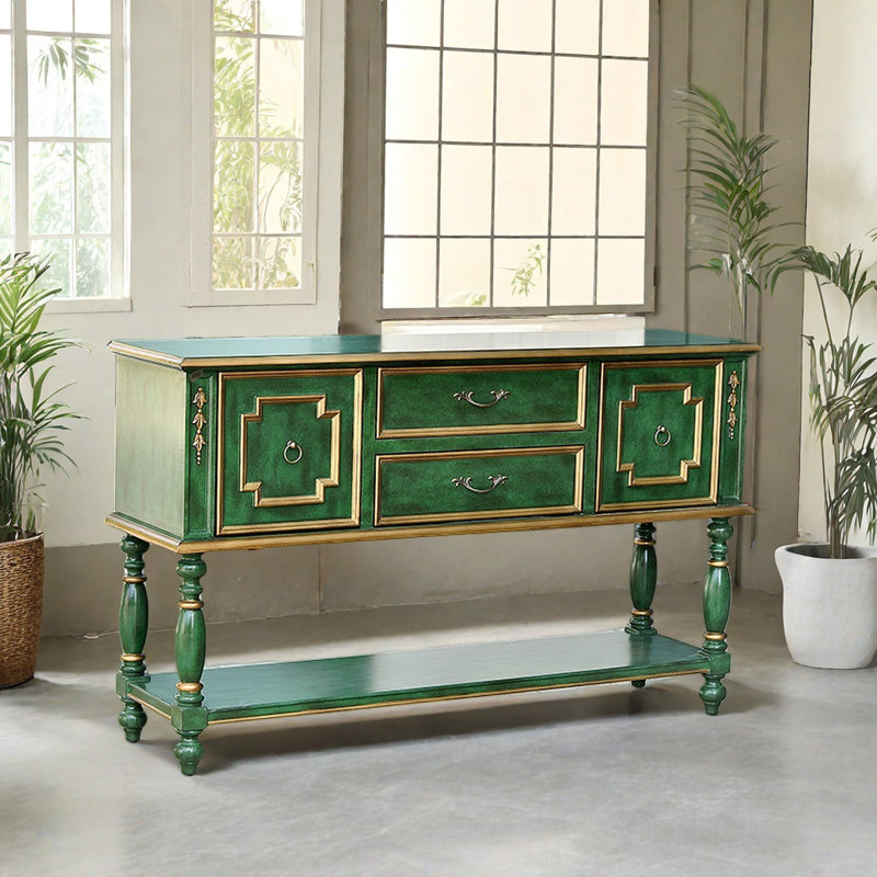 Retro Handcrafted Wooden Sideboard