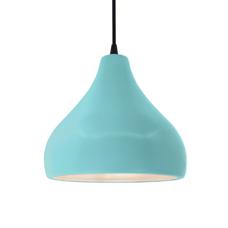 Meydan 1 - Light Single Drop Pendant, 8" H x 11.5" W x 11.5" D, Reflecting Pool, Matte Black