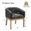 Chaise de salle à manger de style Mid-Century avec dossier incurvé et pieds en bois-435405067