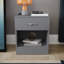 Maybery 1 Drawer Bedside Table With Open Shelf, Bedroom Storage Cabinet-1616965613