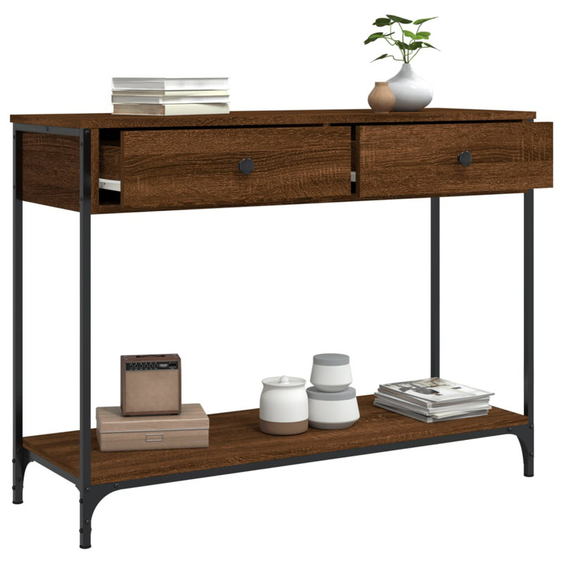 Console Table, Sonoma Oak, 75cm H x 100cm W x 34.5cm D