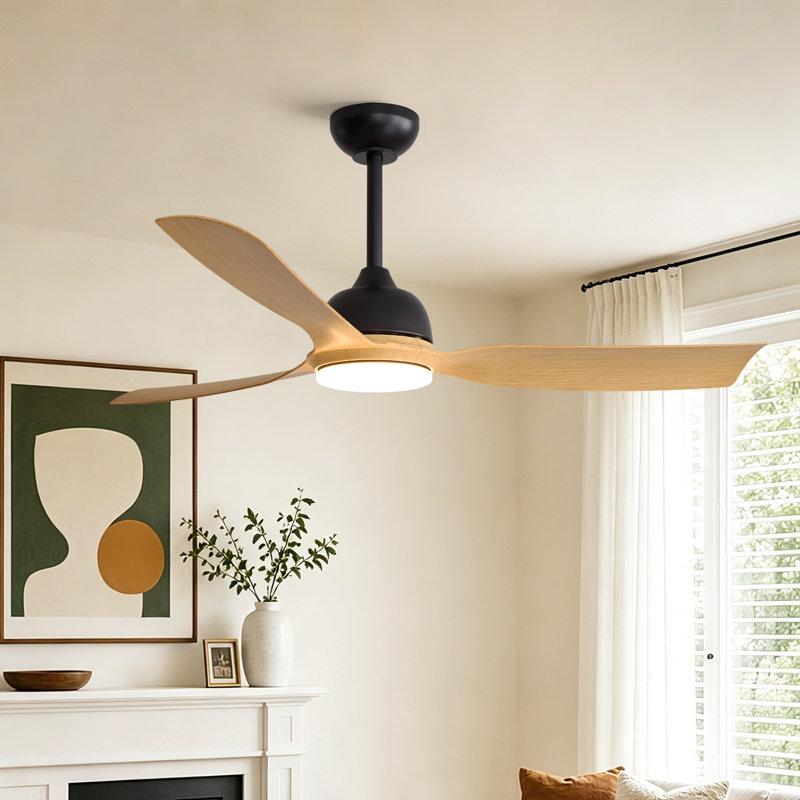 52" 3-Blades Ceiling Fan with Light