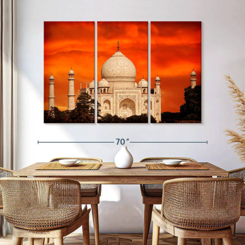 Adella Sunset Over Taj Mahal, 28" H x 45" W