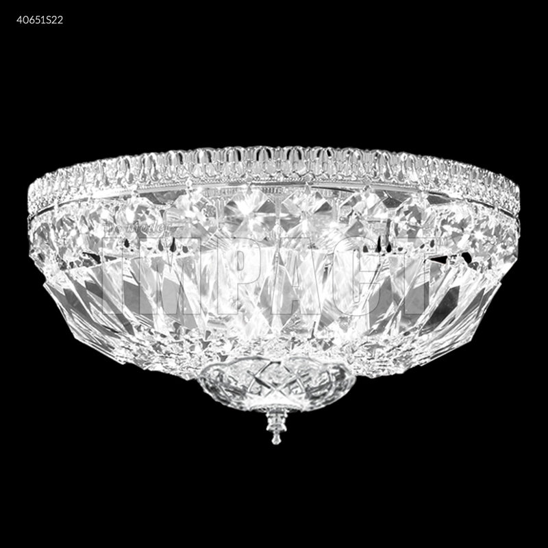 Plafonnier encastré en cristal, Or, H 6 po x l 9 po x P 9 po
