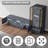 102.4'' Gray Entertainment Center For Tvs Up To 75", Modern Wooden Media Console Set Of 2 Includes Tv Stand With Storage And 3-tier Display Case With 2 Drawers For Living Room And Bedroom-1471135517-1490772145