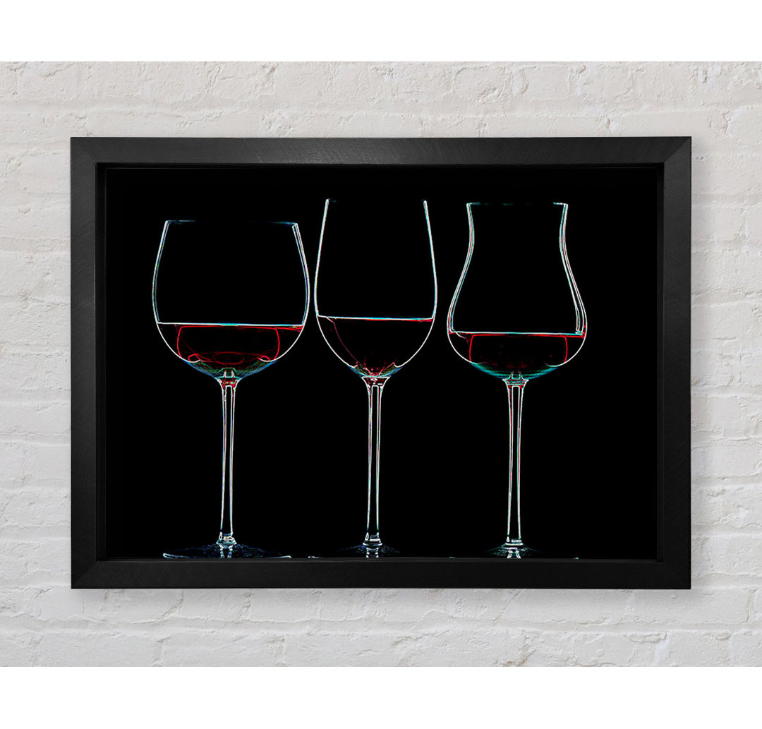 Gerahmter Kunstdruck Wine Glass