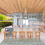 Tabouret de bar de patio teck Ventimiglia-92674421