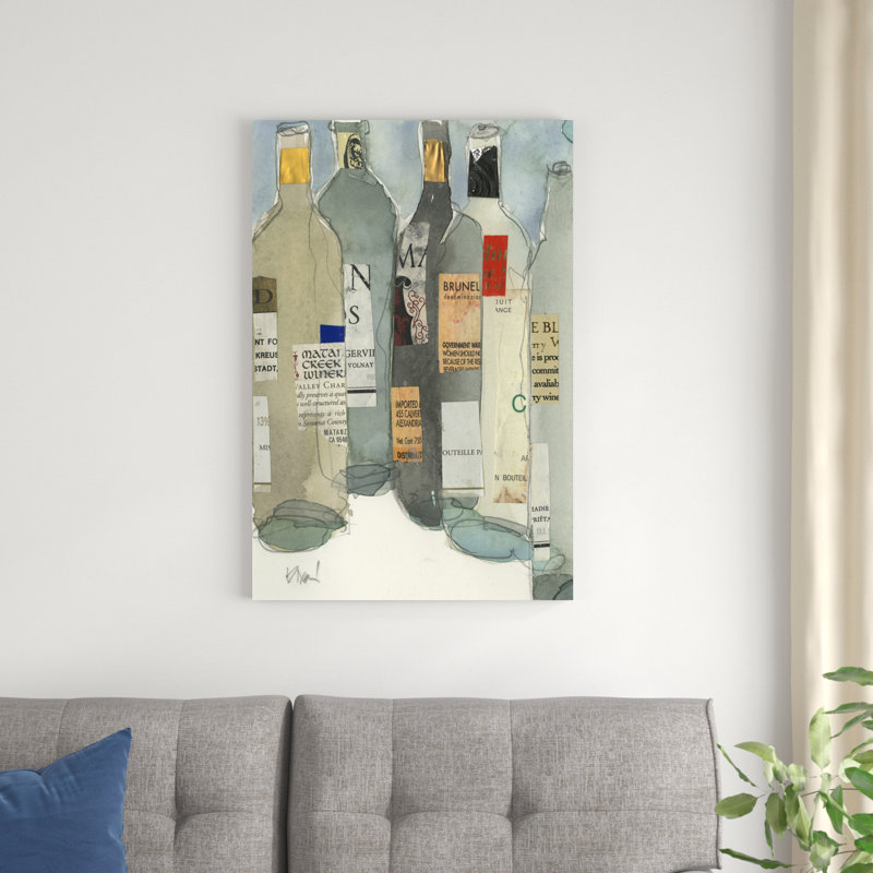 «Wine Bar Moment II» par Samuel Dixon - peinture sur toile tendue, H 36 po x l 24 po