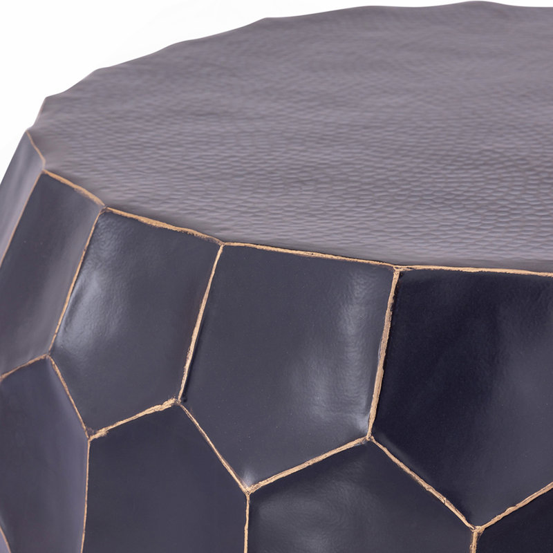Table basse moderne 32 po, table de campagne moderne en aluminium brillant