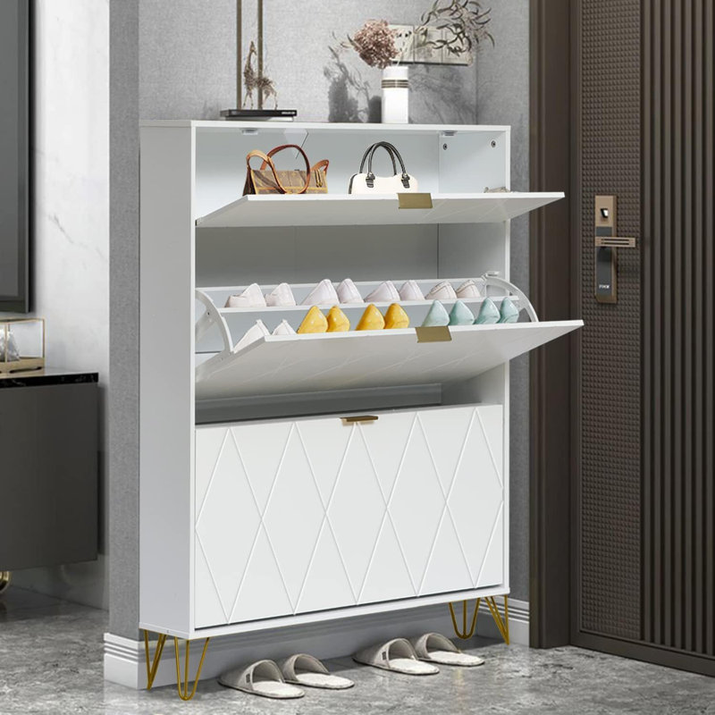 16 Pair Shoe Storage Cabinet