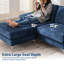 Repose-pieds modulaire rembourré surdimensionné à 8 places pour 3 personnes-826683550