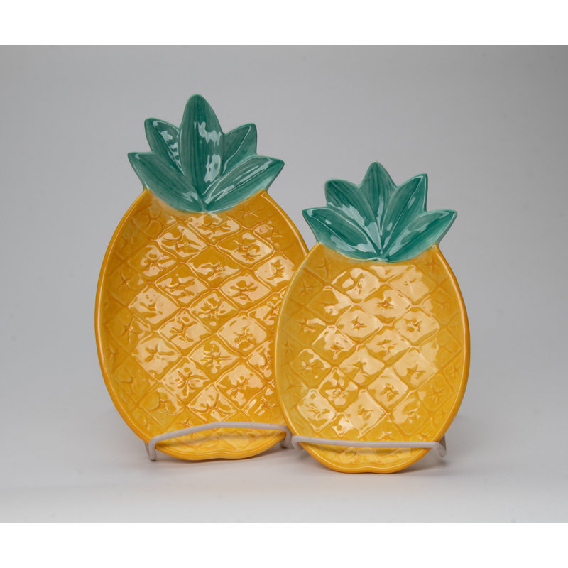 Pineapple Plates 2 Piece Set