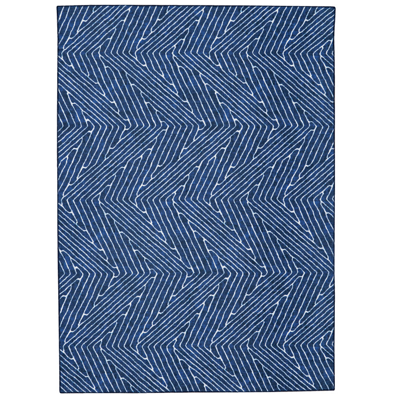 Tapis bleu et ivoire Delacroy, Rectangle 3 pi x 5 pi