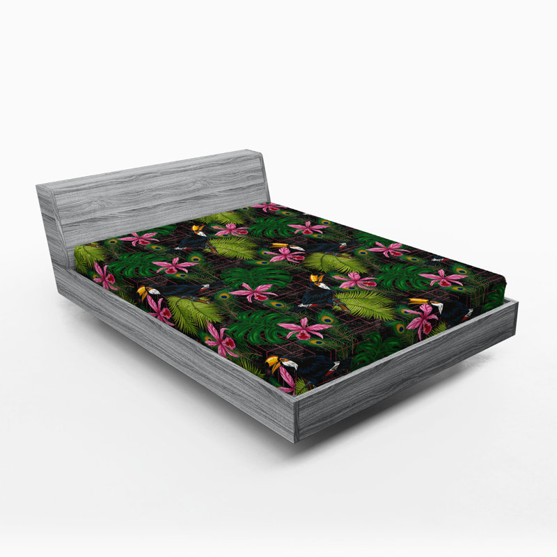 Drap-housse Ambesonne Jungle, Drap-housse très grand californien