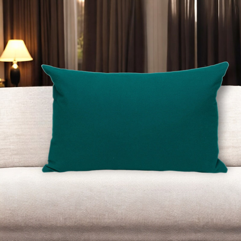 Coussin 12 "x 18" en coton vert