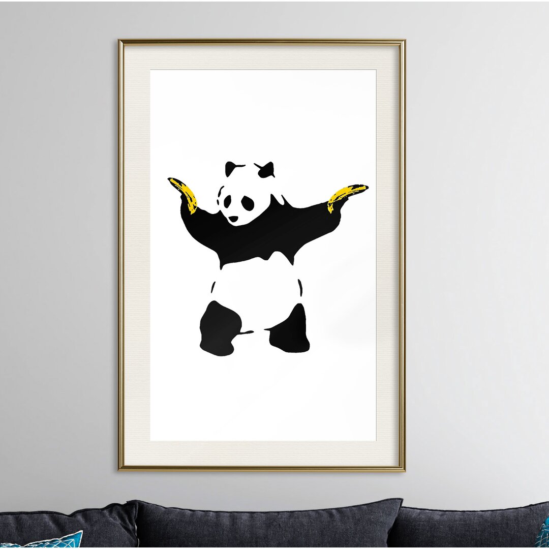 Gerahmter Grafikdruck Banksy Panda with Guns