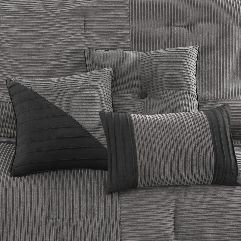 Édredon très grand en velours côtelé gris très doux, moelleux et luxueux, poids de 11,41 lb, fabrication