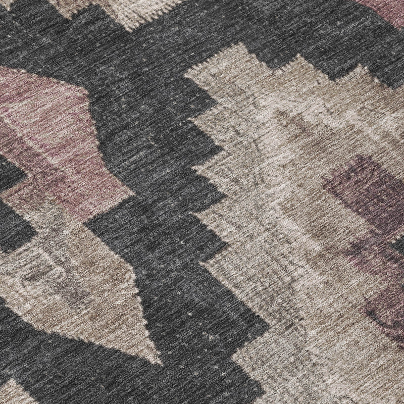 Machine Washable Indoor/Outdoor Xhevrie Taupe Rug, Runner 2'3" x 7'6"