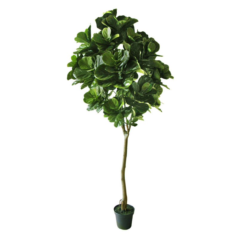 Artificial Flowers And Plants Faux Fiddle Leaf Fig Tree in Pot Liner