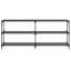 Console Table With Glass Top Steel-588766934-588766928