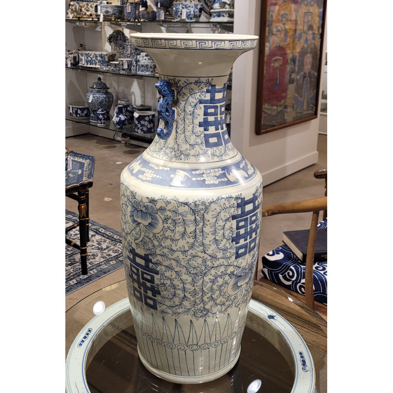 Double Happiness Handmade Porcelain Table Vase