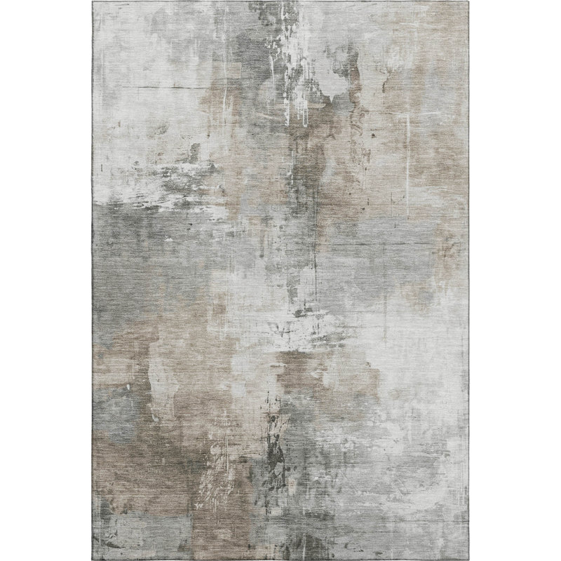 Premium Machine Washable Garett AMF1671 Abstract Rug, Rectangle 5' x 7'6"