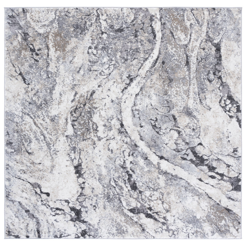 Tapis abstrait Lekesia, Carré 6 pi 7 po