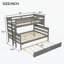 Lit en bois avec lit gigogne-115672707