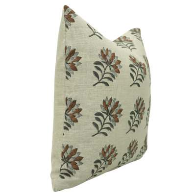 Floral Linen Outdoor Pillow Cover
