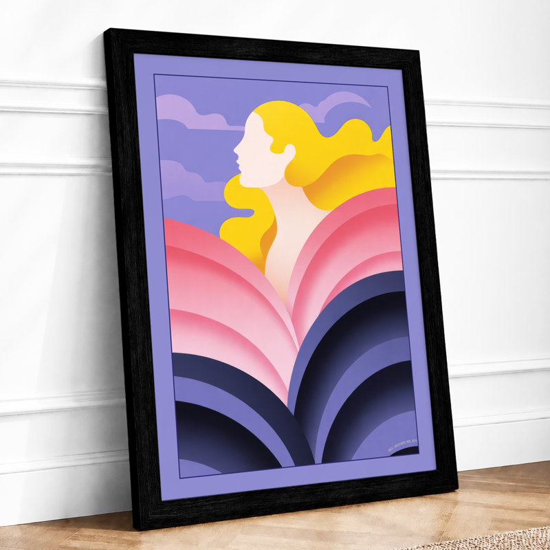 Contemplation in Layers Modern - Framed Print, A4 - 29.7 x 21.0 cm, Black