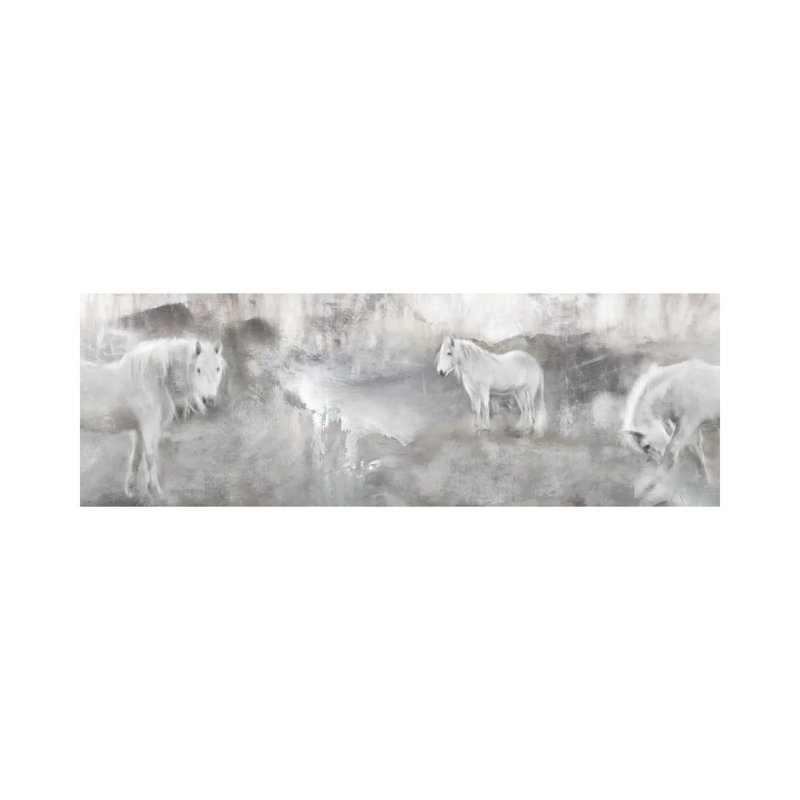 White Mares Landscape by Katrina Jones - Wrapped Canvas Panoramic Painting, 121.92 cm H x 40.64 cm W x 1.91 cm D
