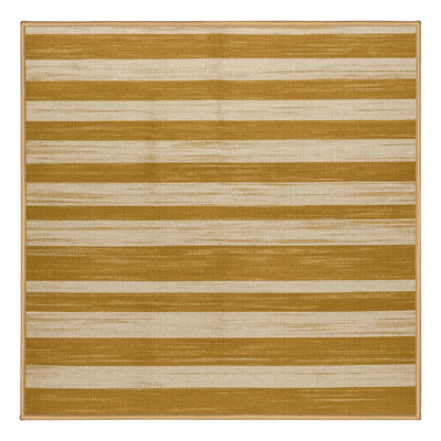 Machine Washable Horizontal Stripes Brown Area Rug