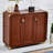 Walnut Aluminum Shoe Storage