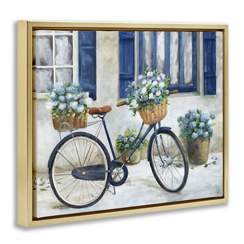 Fenêtres de bicyclette et de chalet, Cadre flottant métallique doré, H 25 po x l 31 po