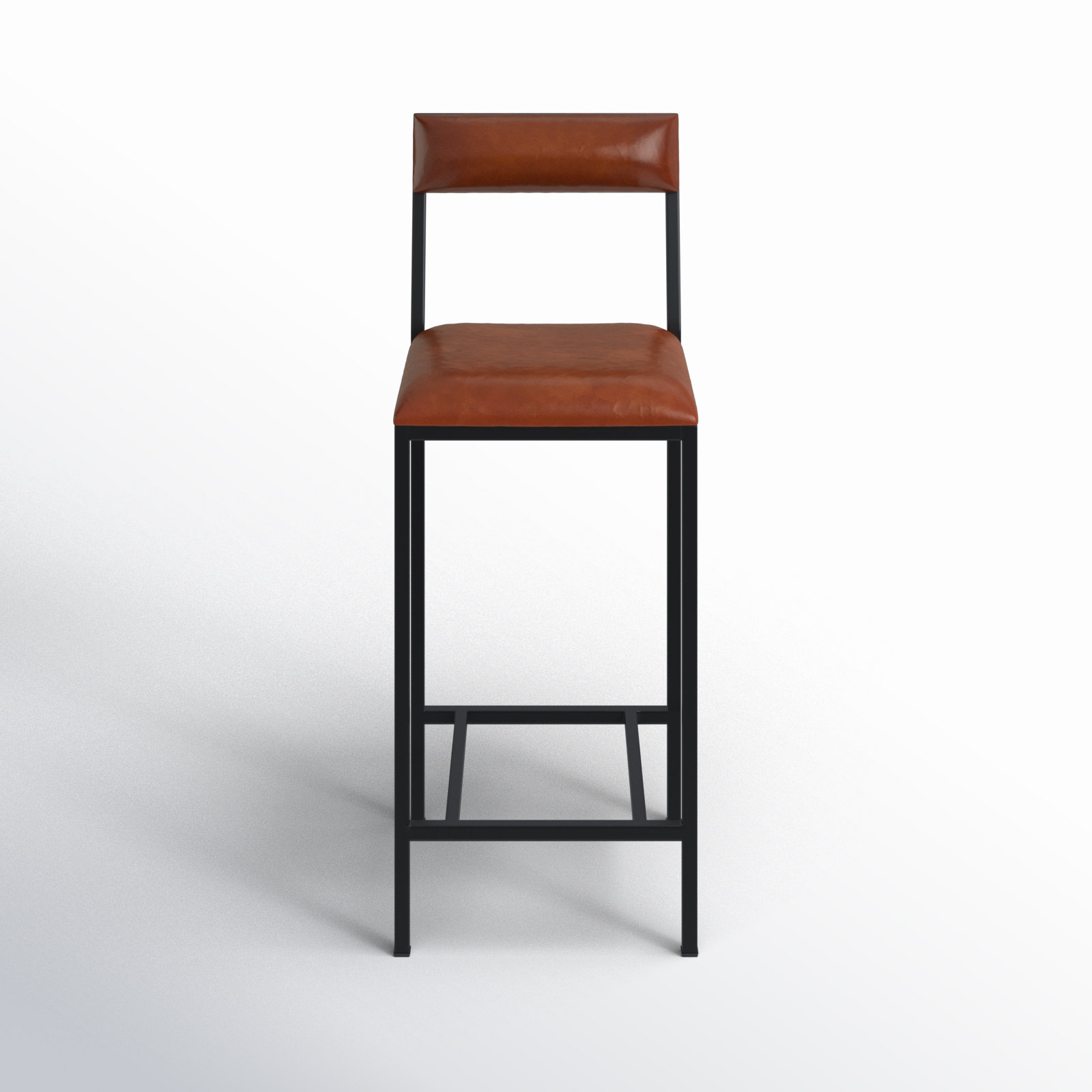 Augustus Genuine Leather Bar & Counter Stool, Bar Stool (31.5” Seat Height)