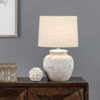Lampe de table grise 19,5 po Muskota