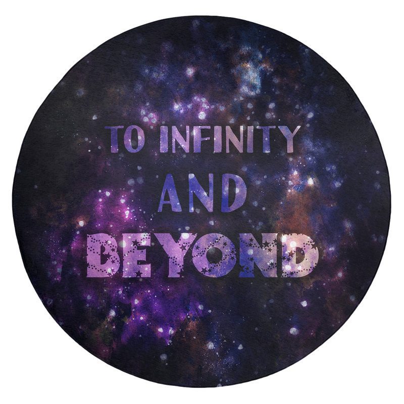 Tapis à l’infini en poly chenille, Rond 5 pi