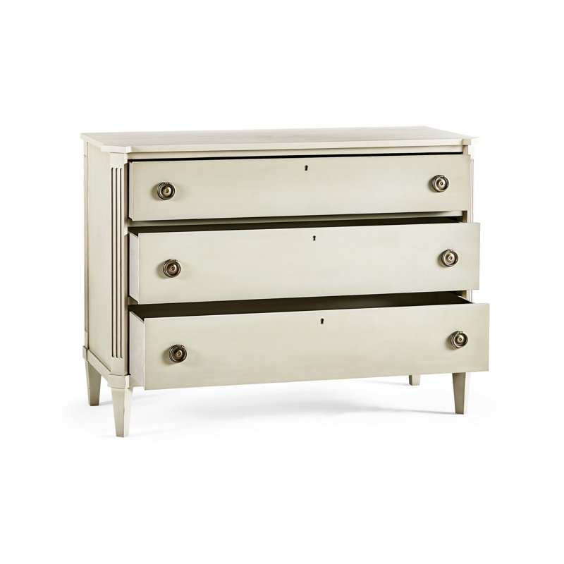 Aeon Solid Wood 48 " W 3 - Drawer Dresser, London Mist