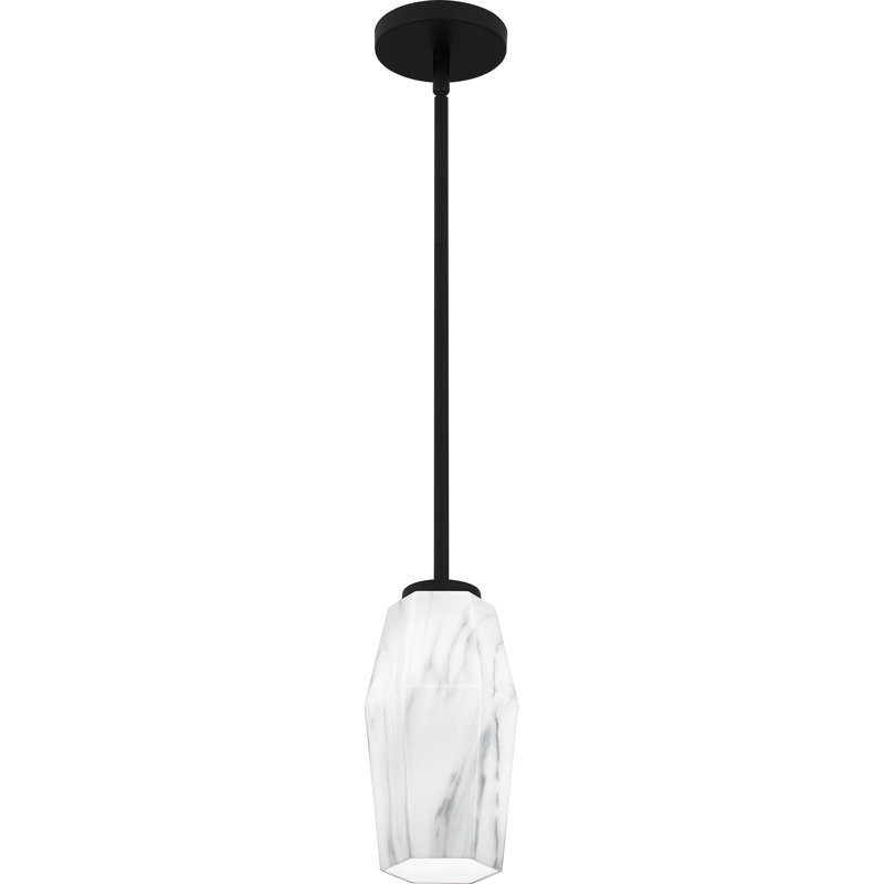 Mini-luminaire suspendu noir mat 1 lumière Nivek, Noir mat