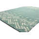 Ismael Geometric Handmade Tufted Wool Teal Area Rug