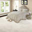 Premium Cotton Chenille Bedding Set, Taupe, Shabby Chic Style For Bedroom
