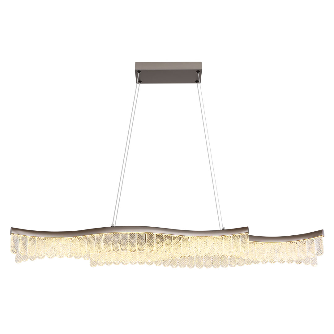 1 - Light Matte Black LED Geometric Pendant