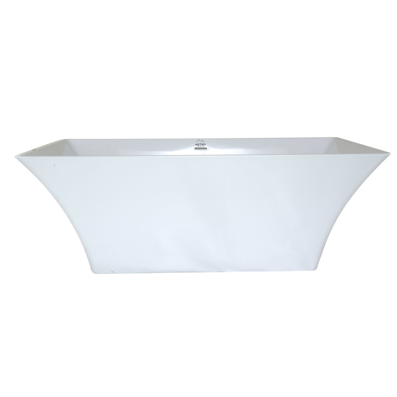 Hyde 68'' L Freestanding Soaking Bathtub, Matte White