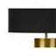 Lighting, H 25 po, lampe de table, béton noir, abat-jour noir, contemporain