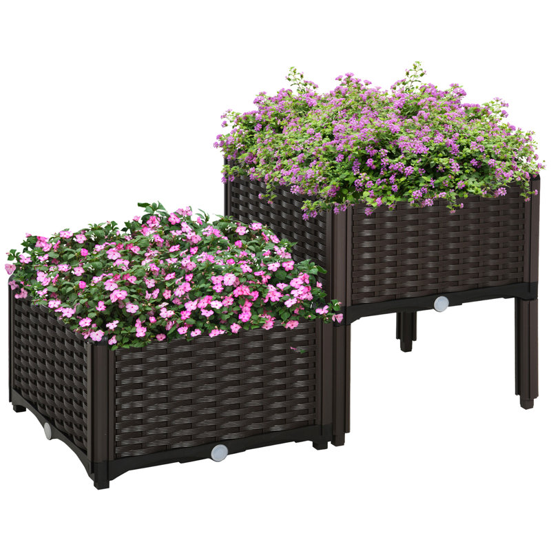 Versatile Self-Watering Raised Garden Bed for Various Plants and Spaces