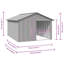 Niche pour chien en acier galvanisé anthracite-87937200-87937201