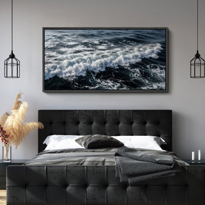 «Ocean Surf Waves», art mural encadré sur toile