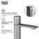 Vinca 18" L x 14" W x 5" H Rectangular White Matte Stone Vessel Bathroom Sink with 12" H Faucet